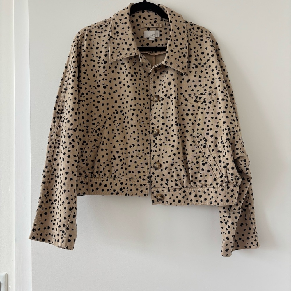 LOFT Cheetah Print Bomber Jacket